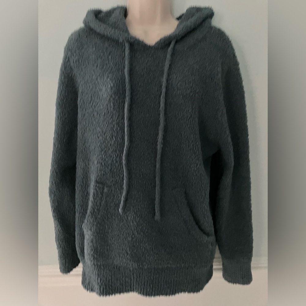 Lounge Life cloud knit brushed fleece hoodie kangaroo pocket grandpacore S
